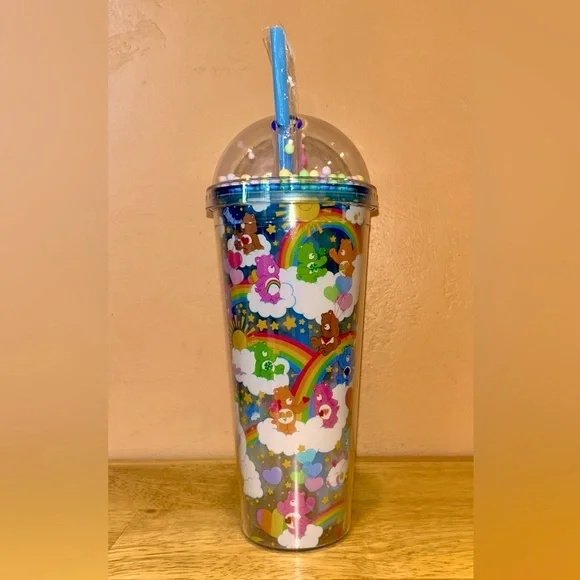 Care Bears Tumbler Made By Silver Buffalo. Hearts Rainbows Magic. Brand New! - Picture 7 of 8